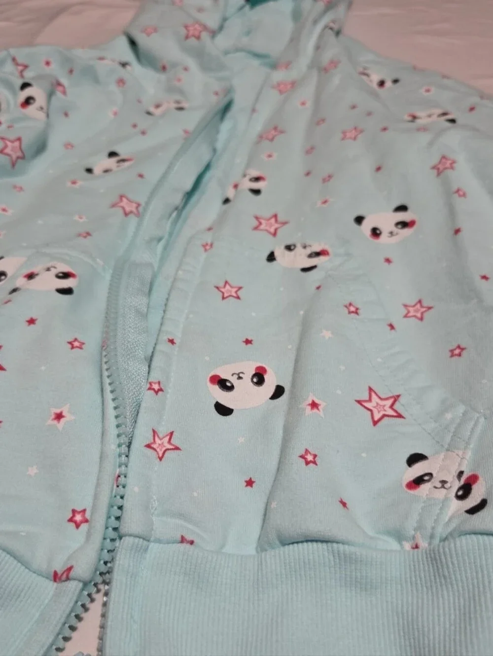 Children's Place girls size 6-7 blue panda jacket #15